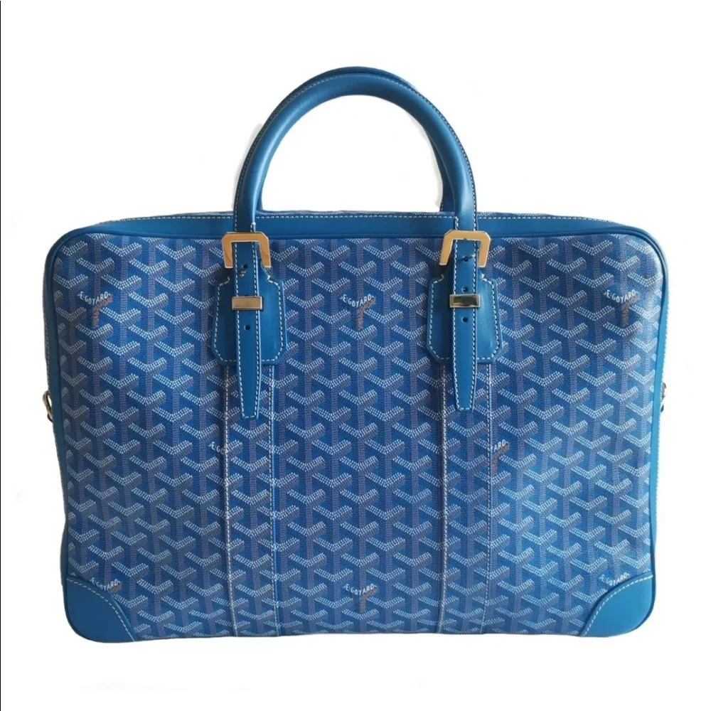 Auth Goyard Ambassede MM in **Rare** Light Blue - Picture 2 of 12
